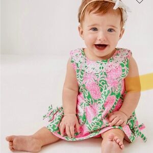 Floral Kids Sleeveless Shirt - Pink and Green